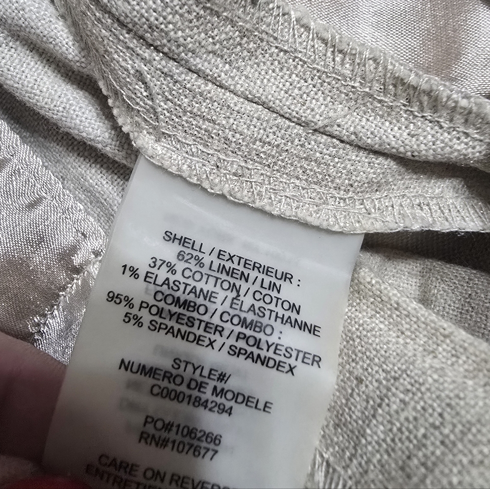 Alice + Olivia Linen Blend Low Rise Cuffed Chino Micro Shorts, Size 2, EUC! - Picture 13 of 13